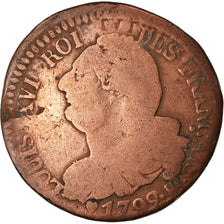 Moneda, Francia, Louis XVI, 6 deniers français, 6 Deniers, 1792, Strasbourg