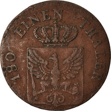 Monnaie, Etats allemands, PRUSSIA, Friedrich Wilhelm III, 2 Pfennig, 1826
