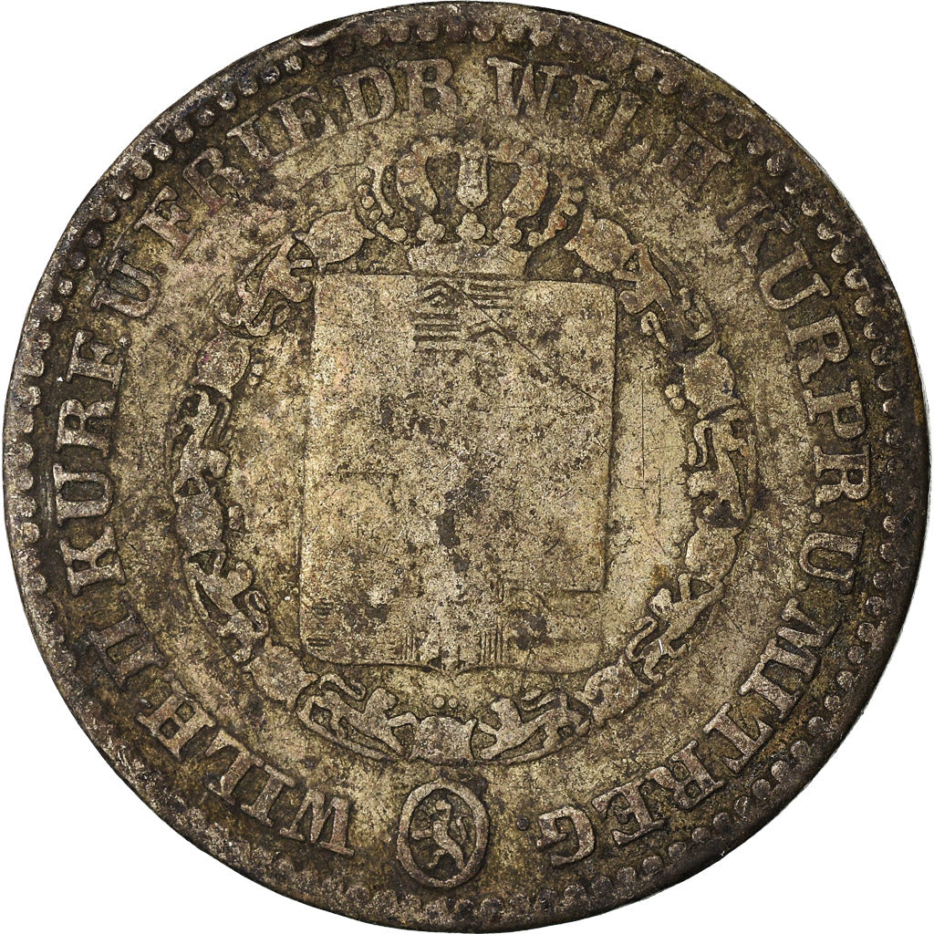 Monnaie, Etats allemands, HESSE-CASSEL, Wilhelm II and Friedrich Wilhelm, 1/6