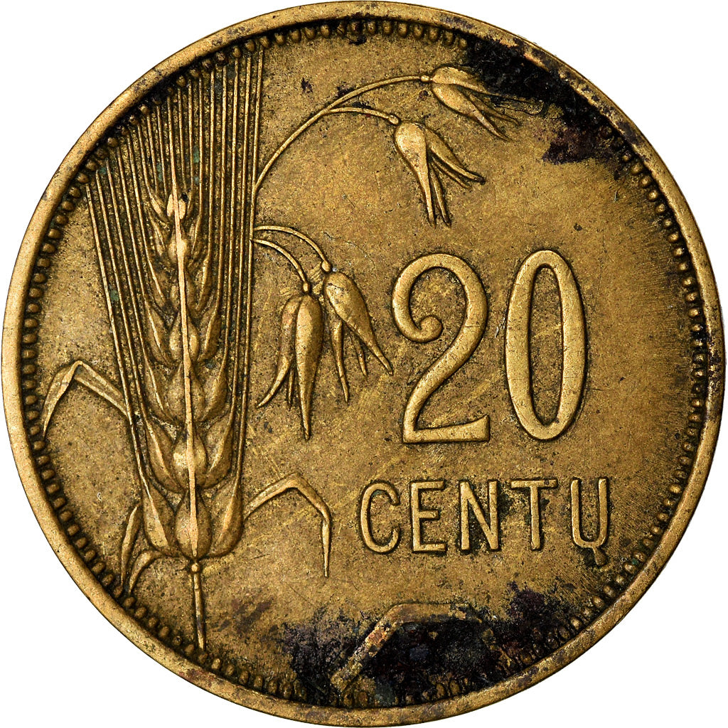 Münze, Lithuania, 20 Centu, 1925, King's Norton, SS, Aluminum-Bronze, KM:74