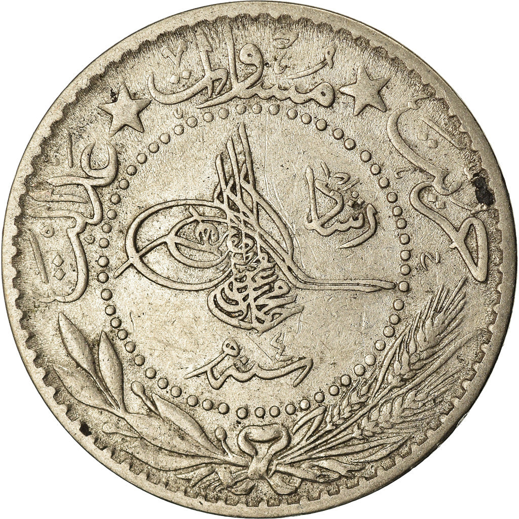 Münze, Türkei, Muhammad V, 20 Para, 1912/AH1327/4, Qustantiniyah, SS, Nickel