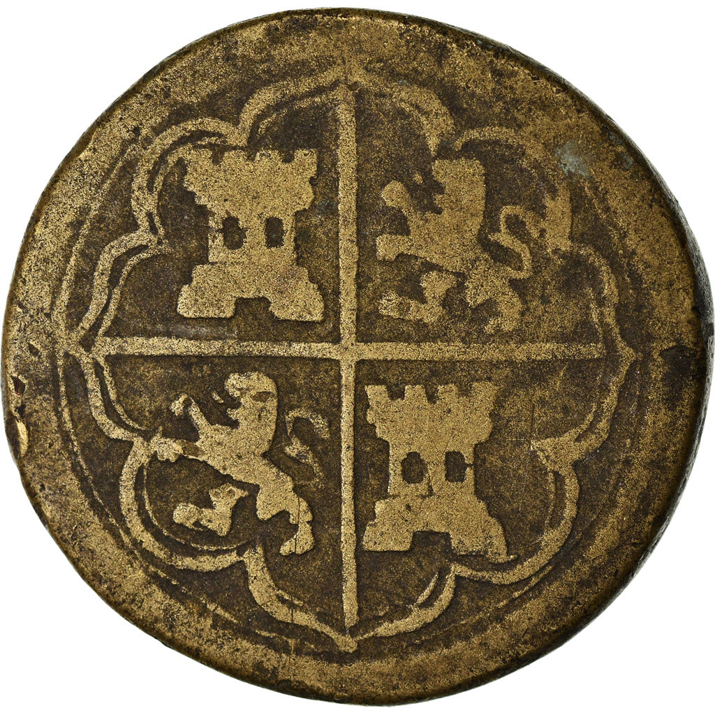 Münze, Spanien, Monetary Weight, 4 Réales, XVIIth Century, S, Messing