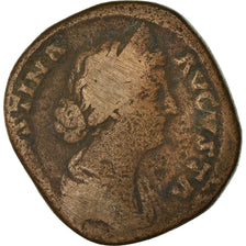 Monnaie, Faustina II, Sesterce, 161-164, Rome, B+, Bronze, RIC:1651