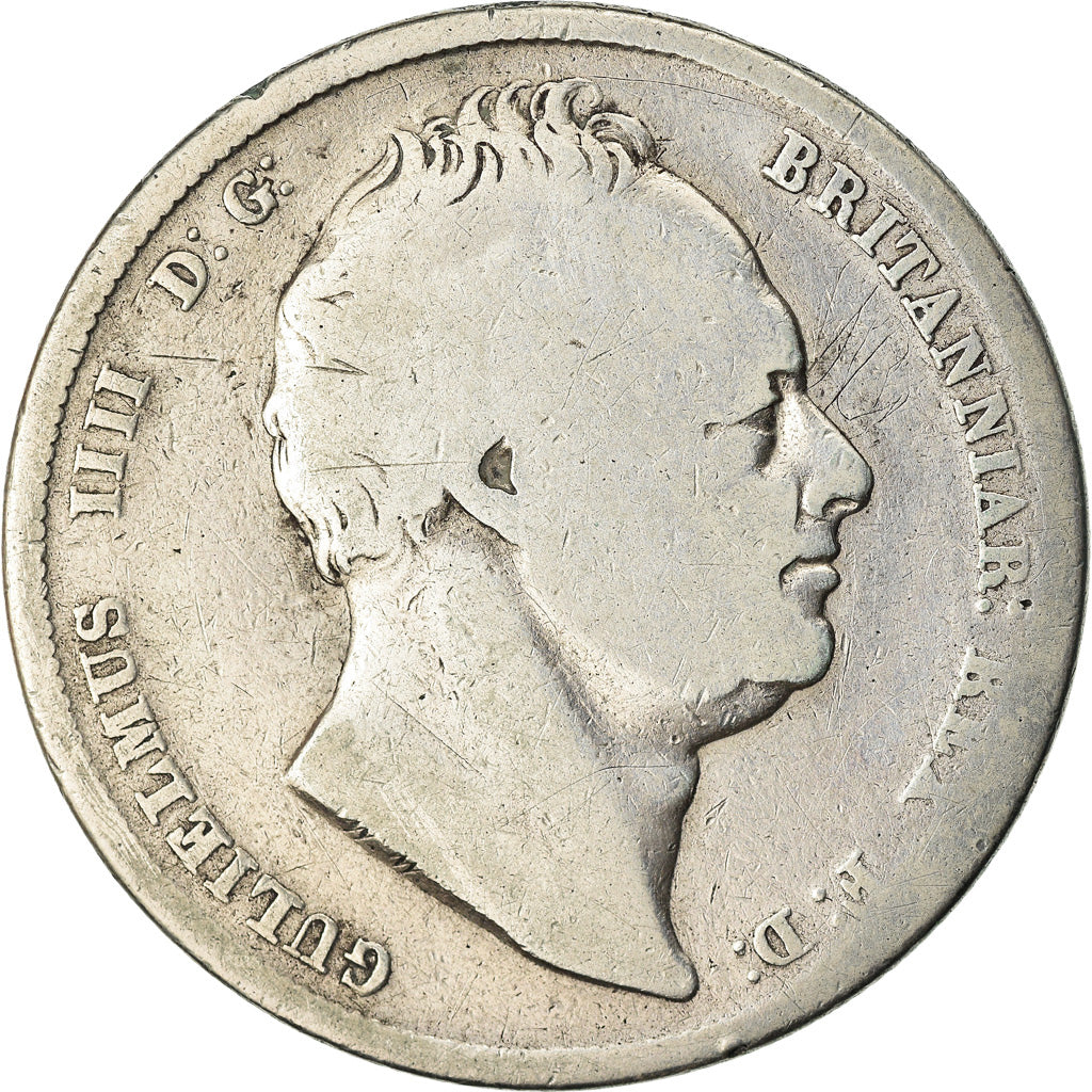 Monnaie, Grande-Bretagne, William IV, 1/2 Crown, 1836, Londres, B+, Argent