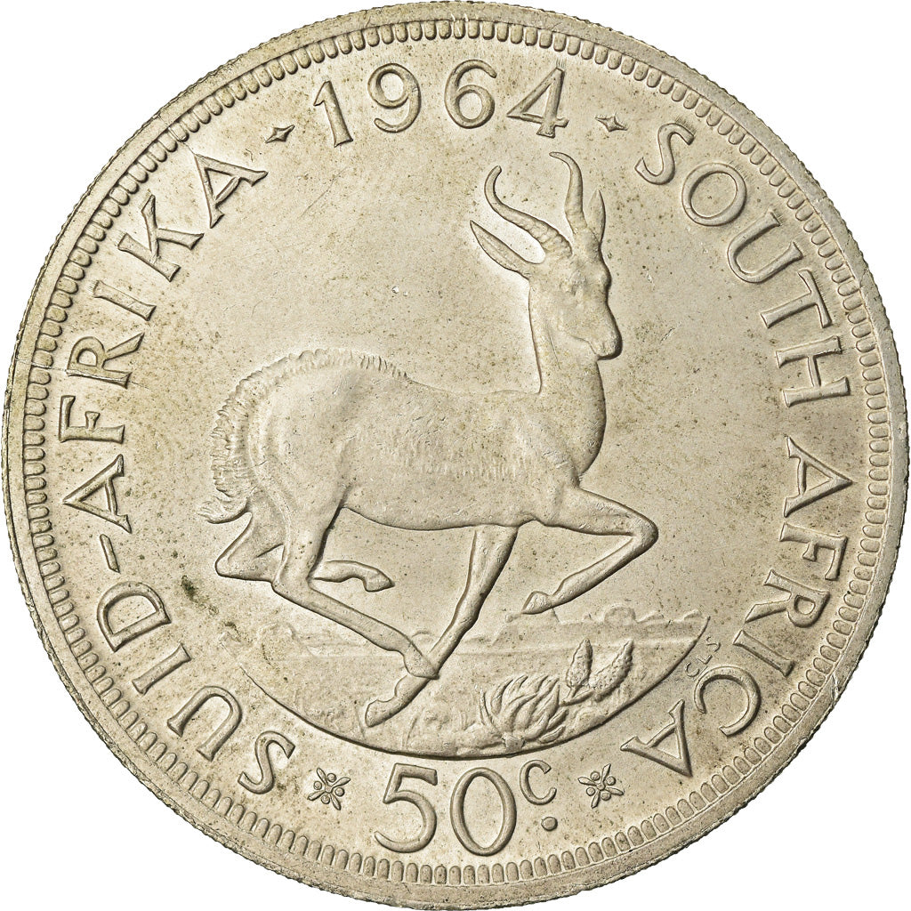 Monnaie, Afrique du Sud, 50 Cents, 1964, TTB+, Argent, KM:62