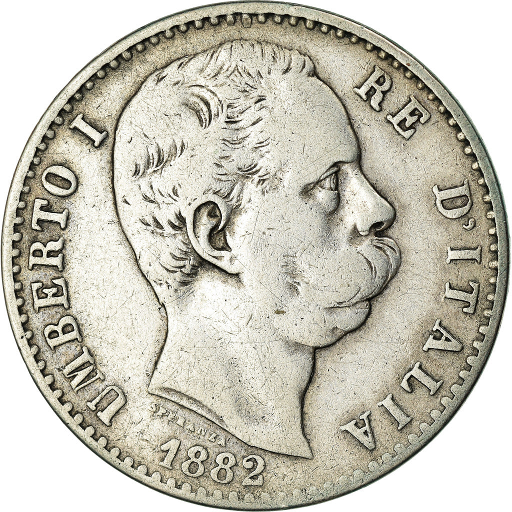 Monnaie, Italie, Umberto I, 2 Lire, 1882, Rome, TB, Argent, KM:23