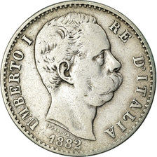Monnaie, Italie, Umberto I, 2 Lire, 1882, Rome, TB, Argent, KM:23