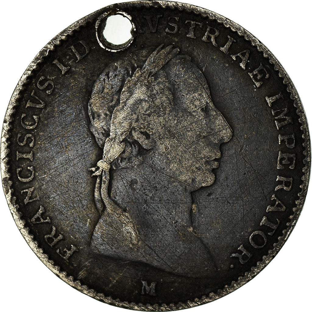 Moneda, Estados italianos, LOMBARDY-VENETIA, Franz II, 1/2 Lira, 1822, Milan