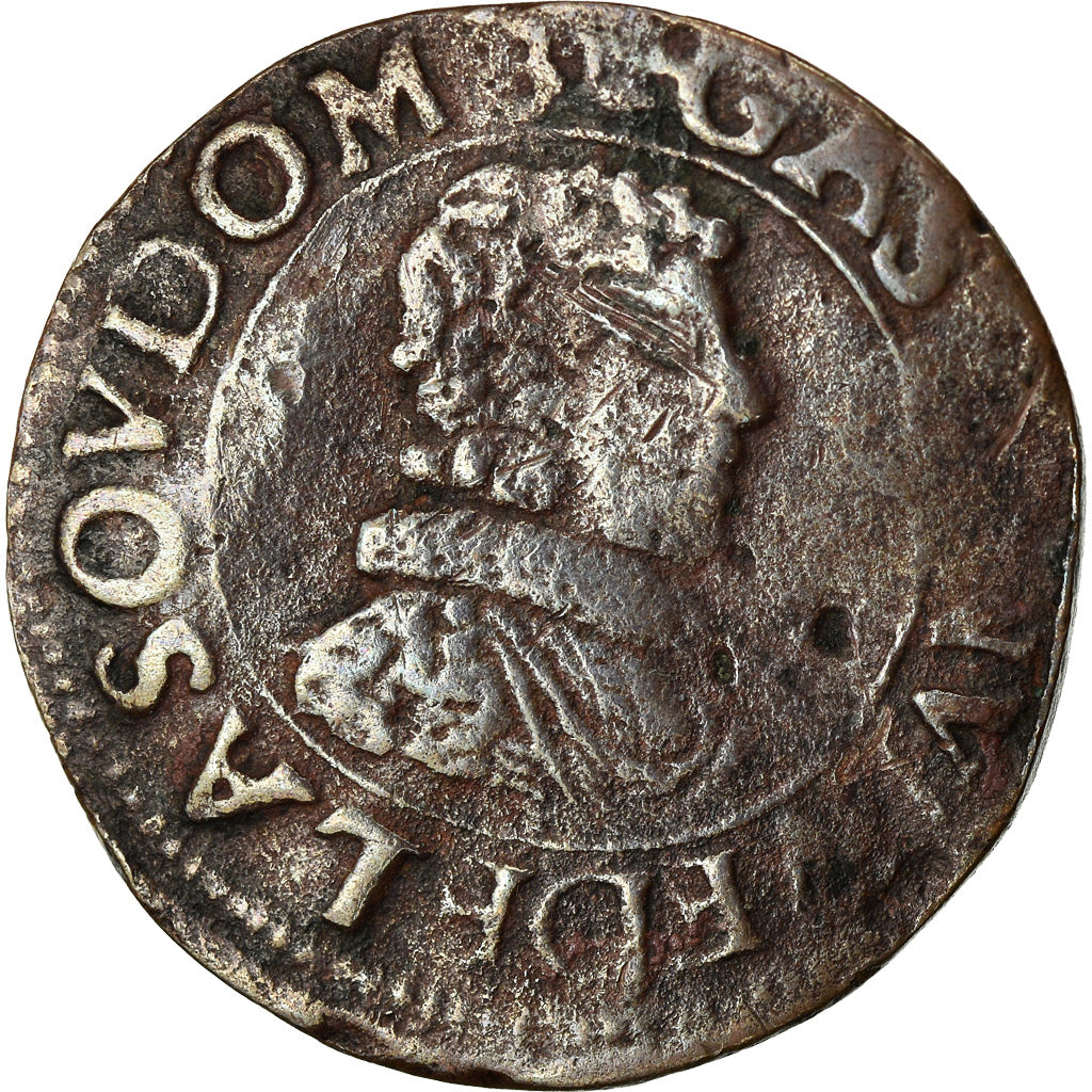 Moneta, Francia, DOMBES, Gaston d'Orléans, Double Tournois, 1630, Trévoux, MB