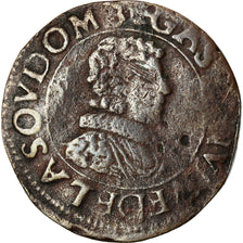 Moneta, Francia, DOMBES, Gaston d'Orléans, Double Tournois, 1630, Trévoux, MB