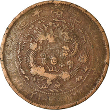Monnaie, Chine, EMPIRE, Kuang-hs, 10 Cash, 1907, TB, Cuivre, KM:10.4