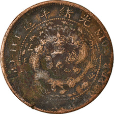 Moneta, Cina, EMPIRE, Kuang-hs, 10 Cash, 1906, Ching, MB, Rame, KM:10.4