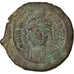 Moneda, Maurice Tiberius, Follis, 586-587, Constantinople, MBC, Cobre, Sear:494