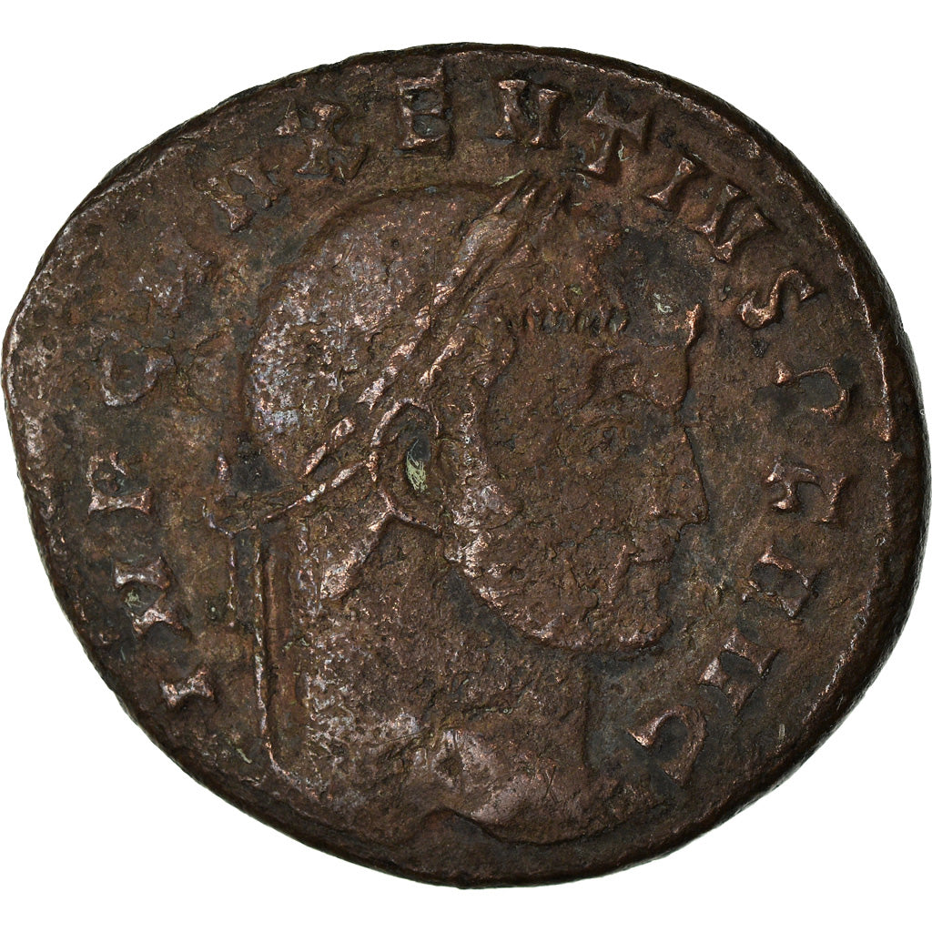 Moneta, Maxentius, Follis, 308-310, Rome, MB+, Bronzo, RIC:210