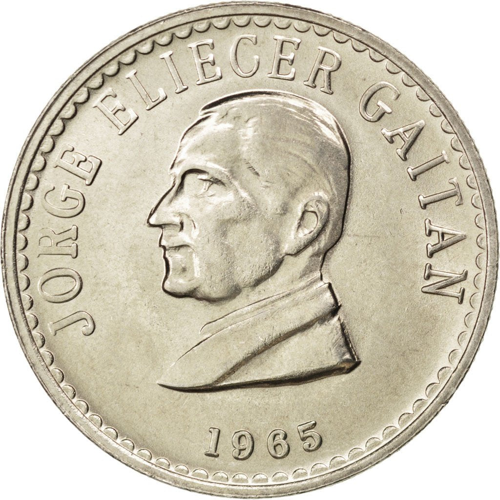 COLOMBIA, 50 Centavos, 1965, KM #225, MS(63), Copper-Nickel, 30.5, 12.52
