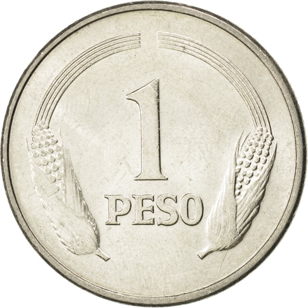 COLOMBIA, Peso, 1980, KM #258.2, MS(63), Copper-Nickel, 25.3, 6.73
