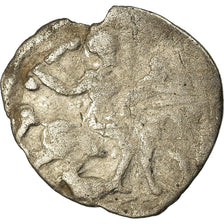 Moneta, Russia, Ivan IV, Denga, 1/2 Kopek, 1533-1584, MB, Argento
