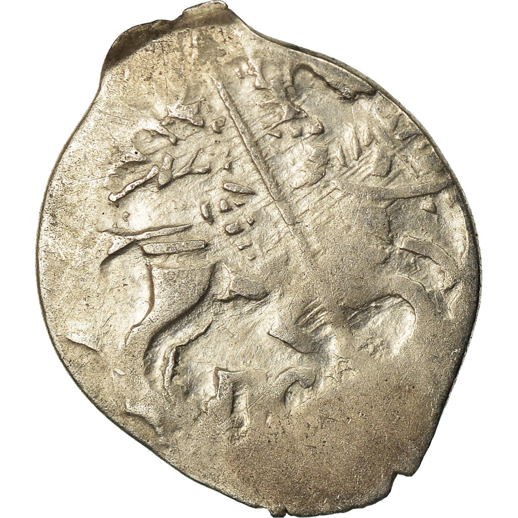 Coin, Russia, Feodor Ivanovich, Kopek, 1584-1598, Pskov, VF(30-35), Silver
