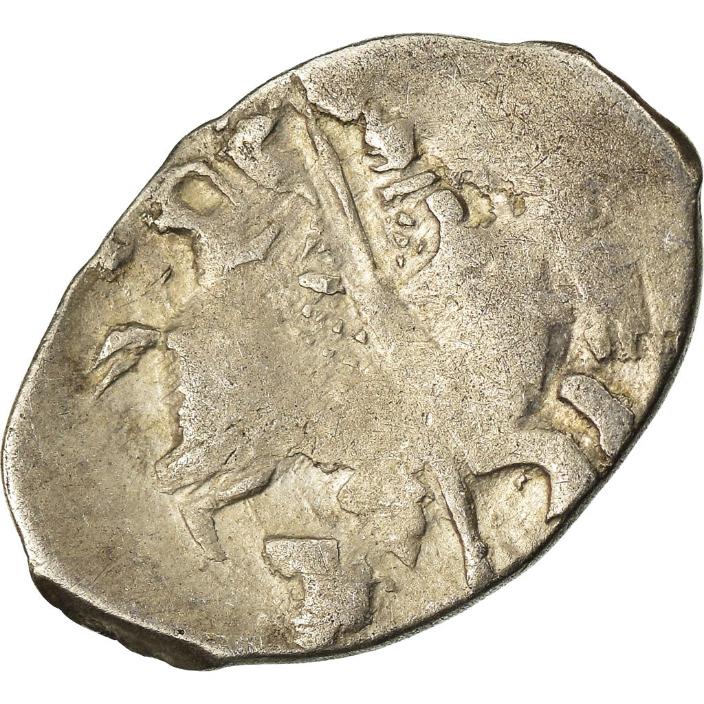 Coin, Russia, Feodor Ivanovich, Kopek, 1584-1598, Pskov, VF(20-25), Silver
