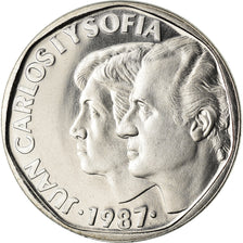 Coin, Spain, Juan Carlos I, 500 Pesetas, 1987, Madrid, Proof, MS(64), Stainless