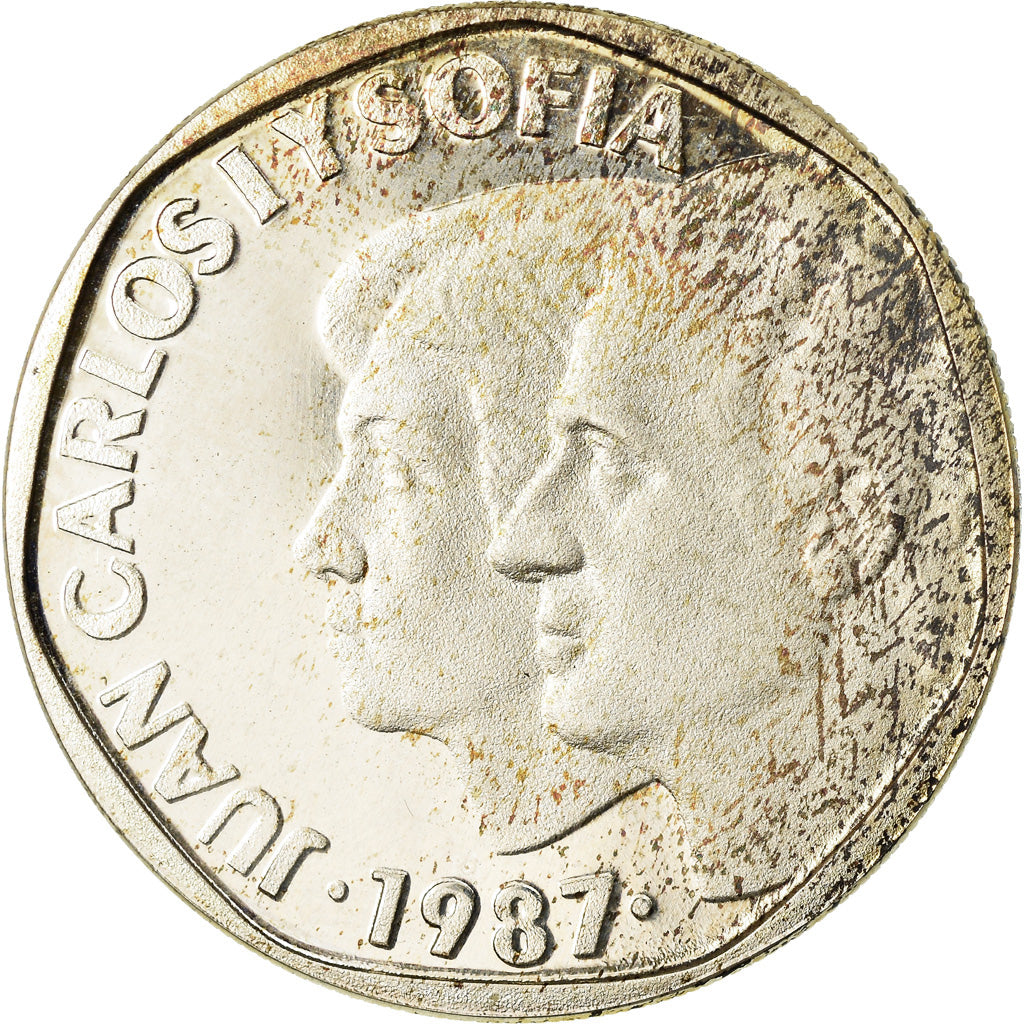 Coin, Spain, Juan Carlos I, 500 Pesetas, 1987, Madrid, Proof, MS(60-62), Silver