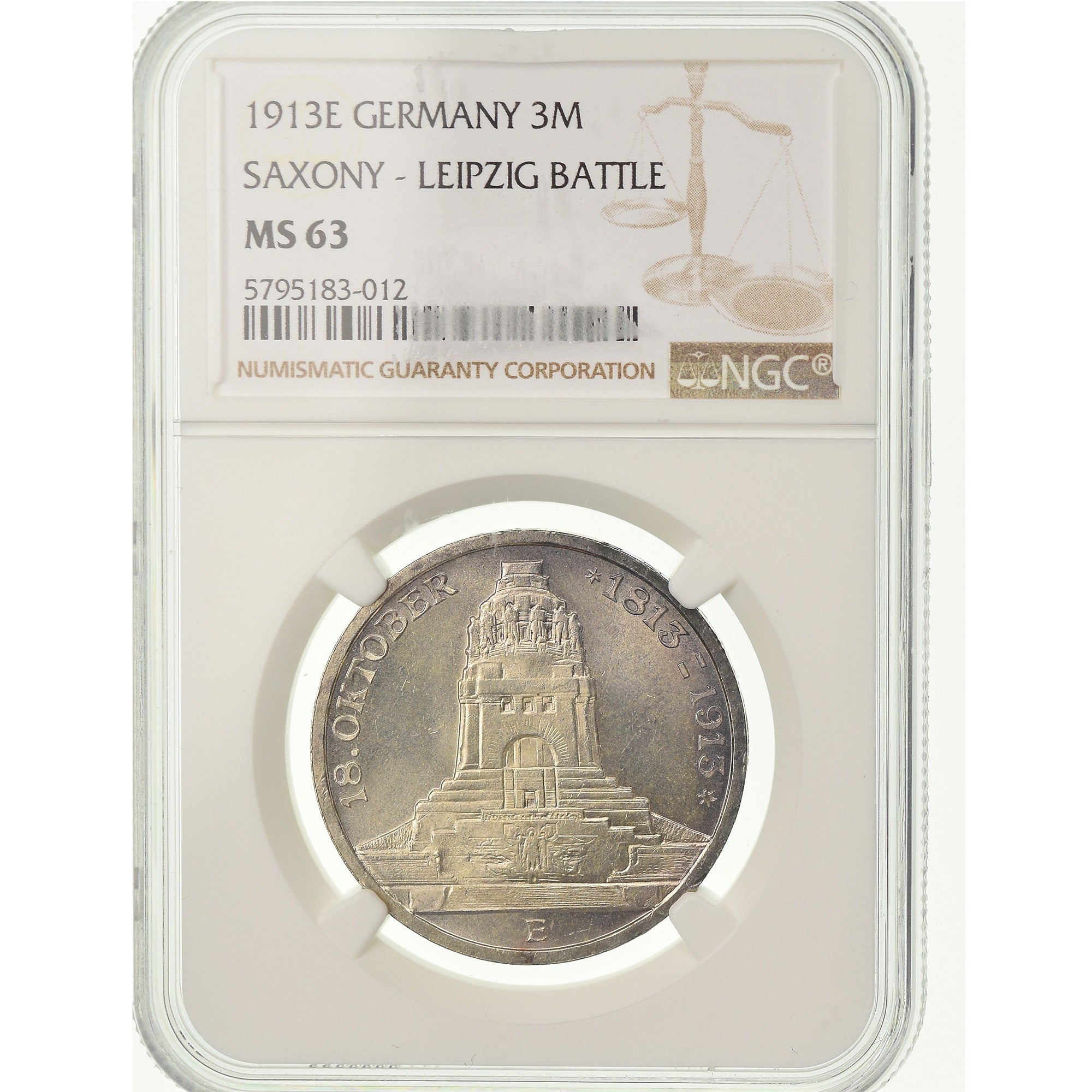 Münze, Deutsch Staaten, SAXONY-ALBERTINE, Friedrich August III, 3 Mark, 1913