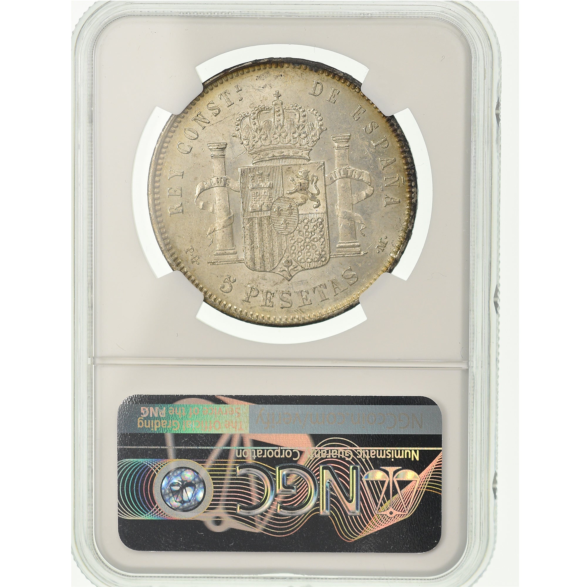 Monnaie, Espagne, Alfonso XIII, 5 Pesetas, 1892, Madrid, NGC, MS62, SUP+