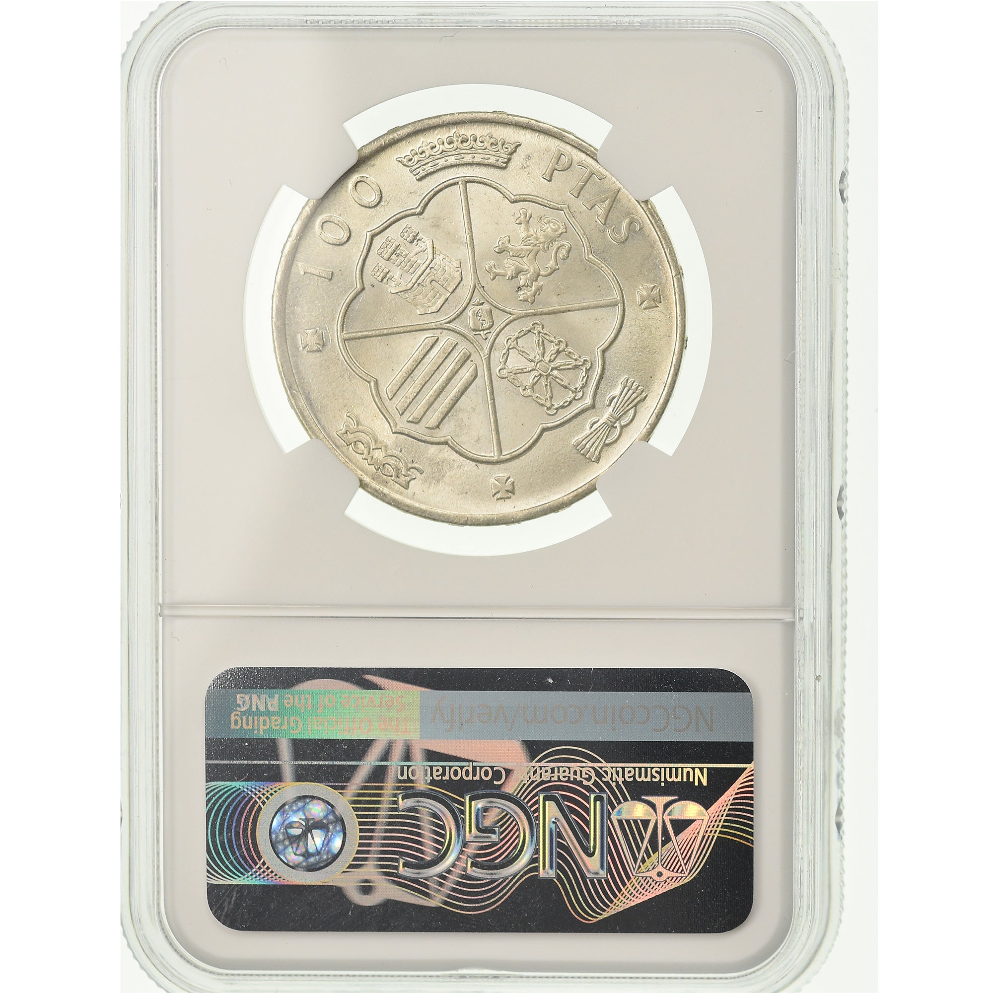 Moneta, Spagna, Caudillo and regent, 100 Pesetas, 1966 (69), Madrid, NGC, MS64