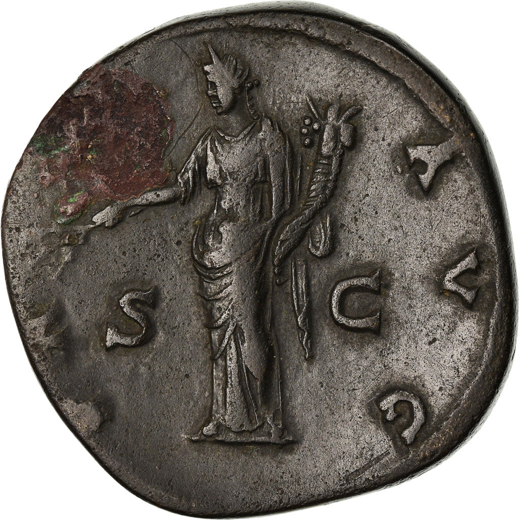 Moneta, Antoninus Pius, Sesterzio, 141-143, Roma, BB, Bronzo, RIC:616