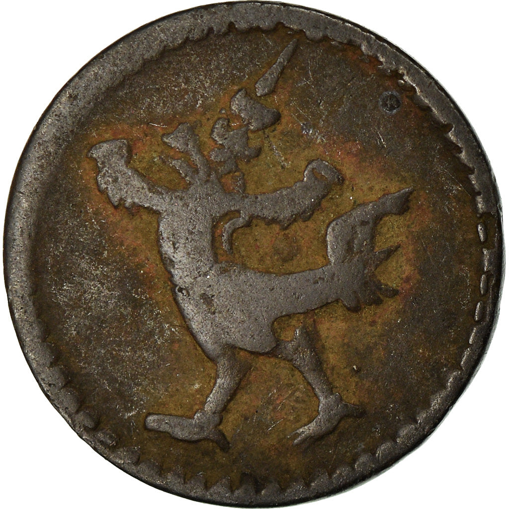 Monnaie, Cambodge, 2 Pe, 1/2 Fuang, 1880, TB+, Billon, KM:26