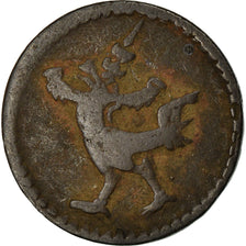 Monnaie, Cambodge, 2 Pe, 1/2 Fuang, 1880, TB+, Billon, KM:26