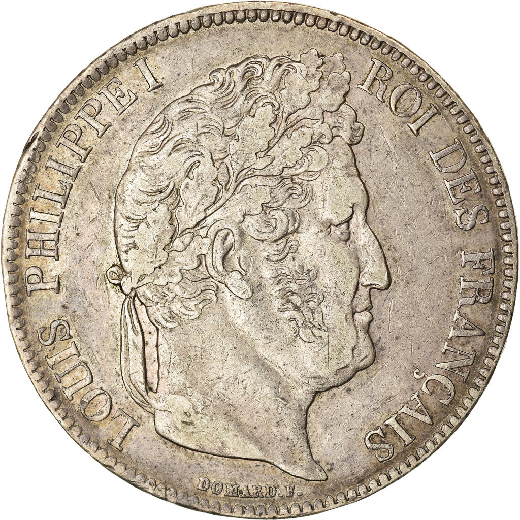 Moneta, Francia, Louis-Philippe, 5 Francs, 1837, Lille, BB, Argento, KM:749.13
