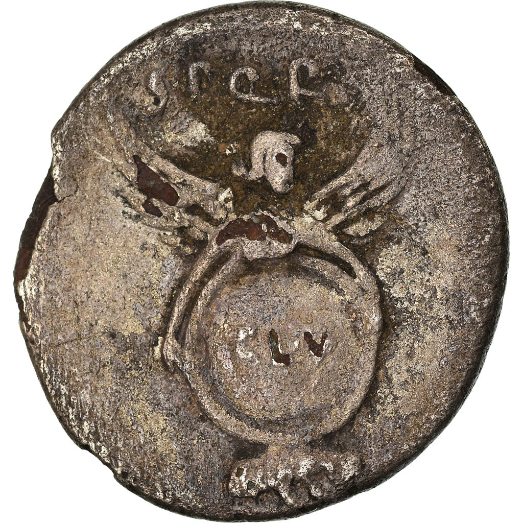 Munten, Augustus, Denarius, Caesaraugusta, FR+, Verzilverd koper, RIC:manque
