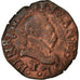 Monnaie, France, Henri III, Double Tournois, 1584, Nantes, TB+, Cuivre, CGKL:74