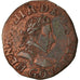 Moneta, Francia, Henri III, Double Tournois, 1581, Poitiers, MB+, Rame, CGKL:96