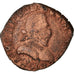 Moeda, França, Henri III, Double Tournois, 1586, La Rochelle, VF(30-35), Cobre