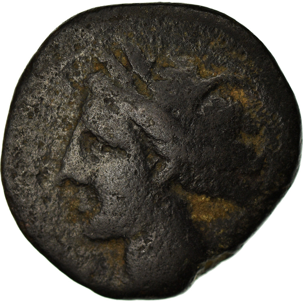 Moneta, Zeugitana, Shekel, 300-264 BC, Carthage, MB+, Bronzo, SNG-Cop:144