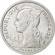 Moneda, Comoras, 2 Francs, 1964, SC, Aluminio, KM:5, Lecompte:35