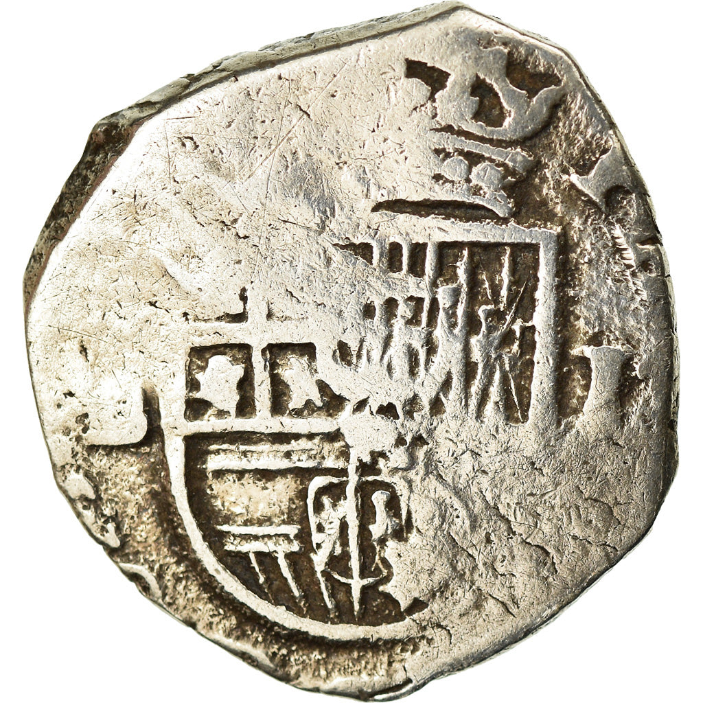 Moneta, Spagna, Philip IV, Real, Seville, COB, MB+, Argento