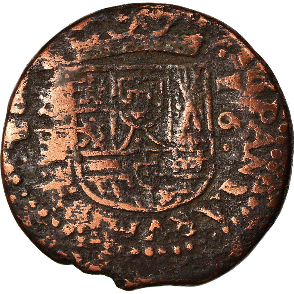 Coin, Spain, Philip IV, 16 Maravedis, VF(20-25), Copper
