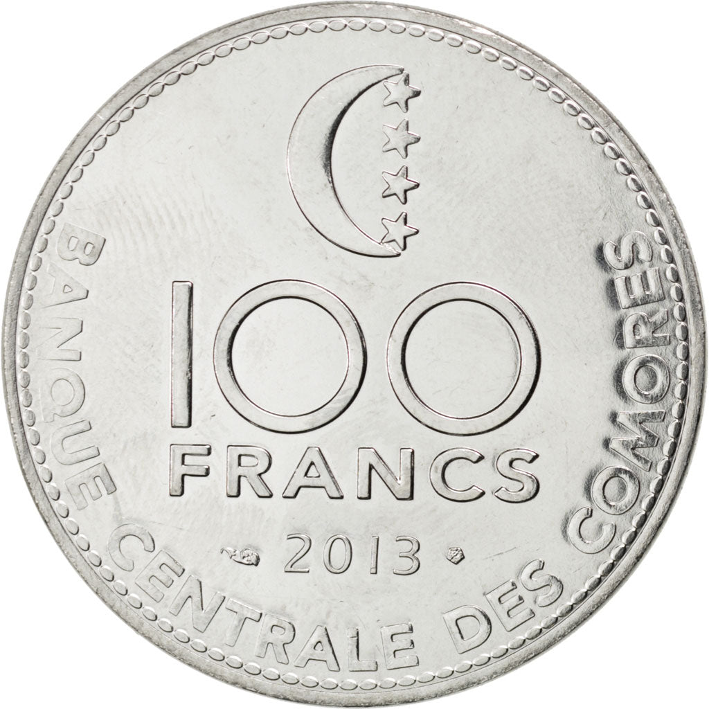 Comoros, 100 Francs, 2013, KM #New, MS(63), Cupro-nickel, 8.00