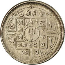 Moneda, Nepal, SHAH DYNASTY, Birendra Bir Bikram, 25 Paisa, 1978, MBC, Cobre -
