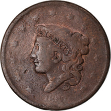 Coin, United States, Coronet Cent, Cent, 1837, U.S. Mint, Philadelphia