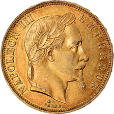 Moneda, Francia, Napoleon III, Napoléon III, 50 Francs, 1862, Paris, MBC+, Oro