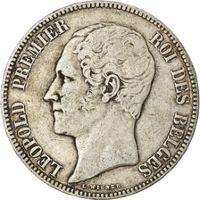 Munten, België, Leopold I, 5 Francs, 5 Frank, 1849, FR+, Zilver, KM:17
