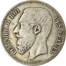Monnaie, Belgique, Leopold II, 2 Francs, 2 Frank, 1867, TB+, Argent, KM:30.1