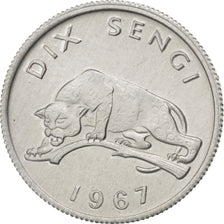 CONGO, DEMOCRATIC REPUBLIC, 10 Sengis, 1967, KM #7, MS(63), Aluminum, 17, 0.69
