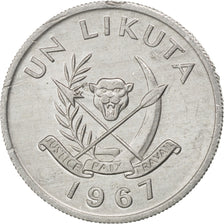 CONGO, DEMOCRATIC REPUBLIC, Likuta, 1967, KM #8, MS(63), Aluminum, 20.9, 1.25