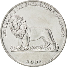 CONGO, DEMOCRATIC REPUBLIC, Franc, 2004, KM #157, MS(63), Nickel Clad Steel,...
