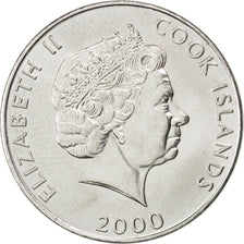 COOK ISLANDS, 5 Cents, 2000, KM #369, MS(63), Nickel Clad Steel, 24.05, 4.45